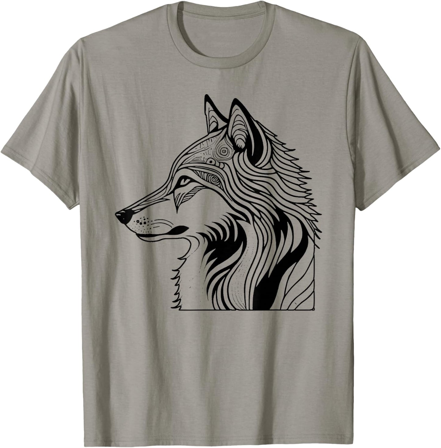 Coloriage Loup à colorier soi-même T-Shirt - T-Shirt | Sand