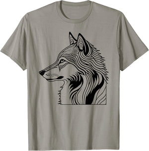 Coloriage Loup à colorier soi-même T-Shirt - T-Shirt | Sand