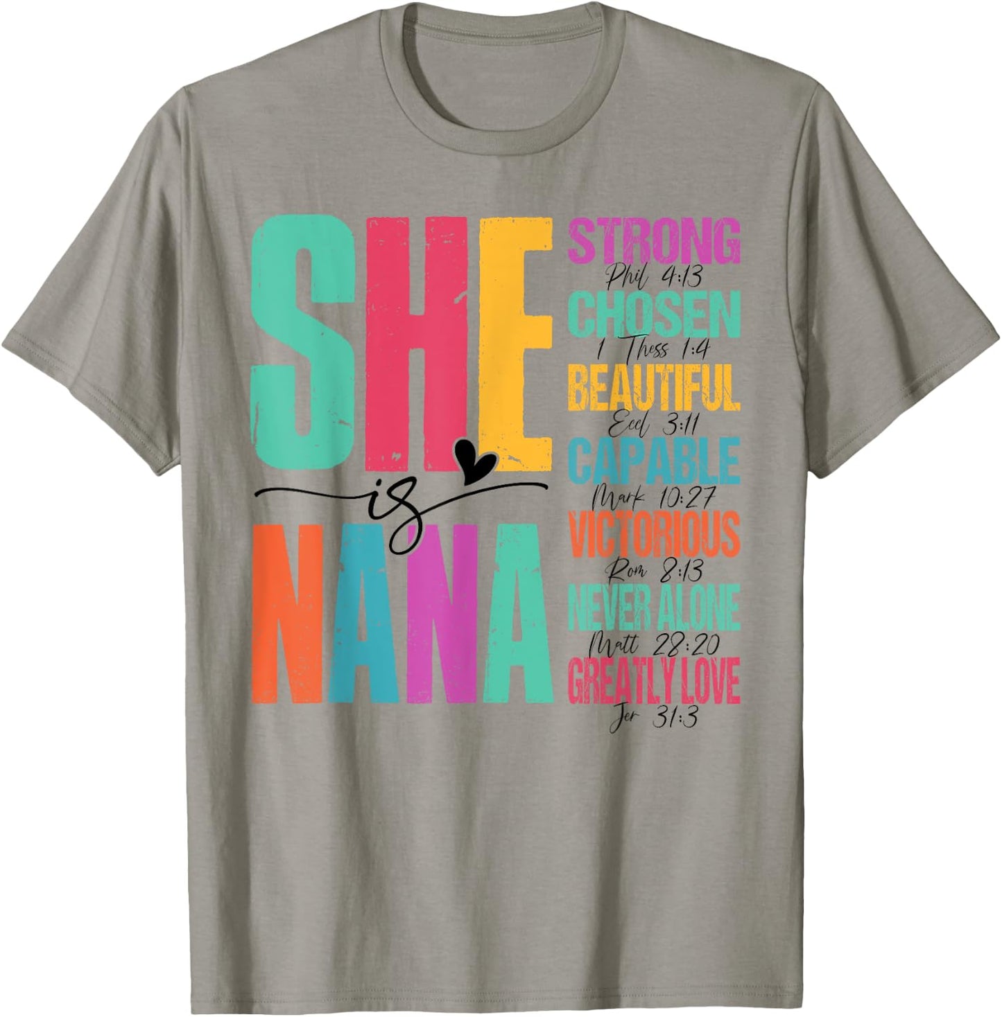 Retro She Is Nana Christian Happy Mothers Day Women T-Shirt - T-Shirt | Sand