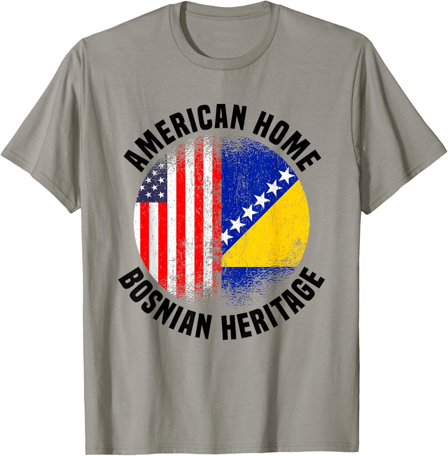 Bosnia Outfit & Women US American Bosnian Flag T-Shirt - T-Shirt | Sand