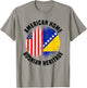 Bosnia Outfit & Women US American Bosnian Flag T-Shirt - T-Shirt | Sand