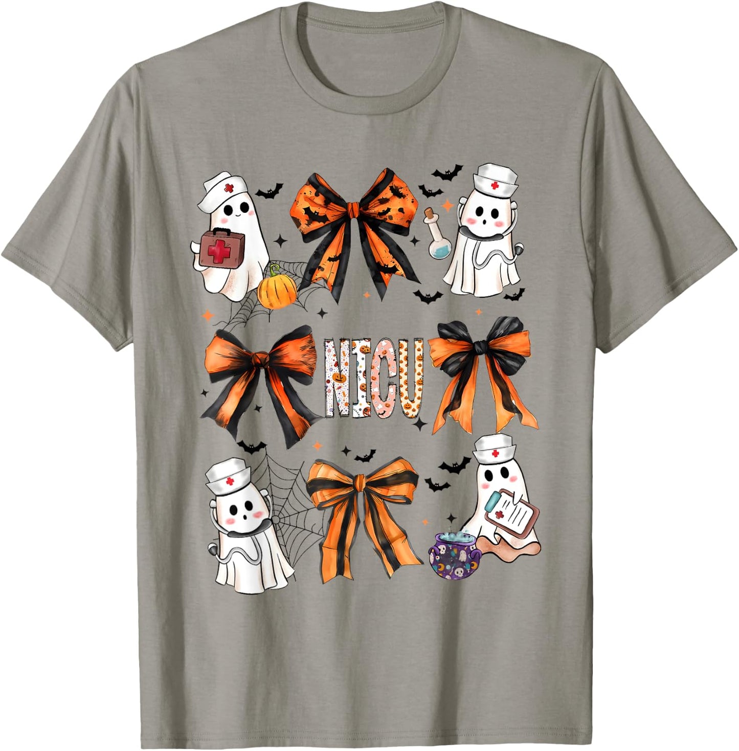 Cute Pink Coquette Bow Girly Nicu Nurse T-Shirt - T-Shirt | Sand