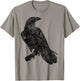 Beautiful raven silhouette black crow distressed vintage T-Shirt - T-Shirt | Sand