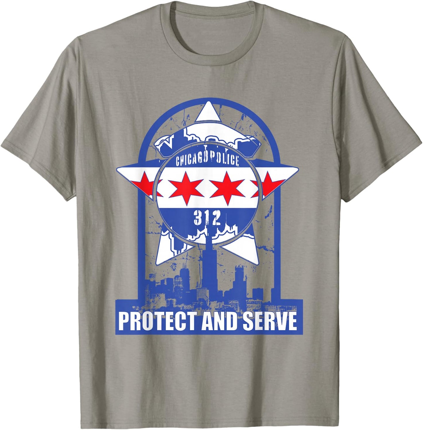 City of Chicago Police To Protect and Serve Chicago PD T-Shirt - T-Shirt | Sand