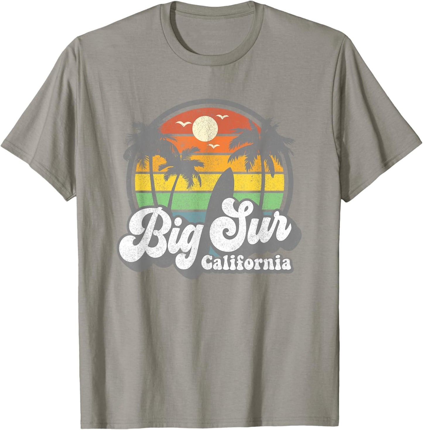 Big Sur California Beach Vacation Retro Surfing Summer Gift T-Shirt - T-Shirt | Sand