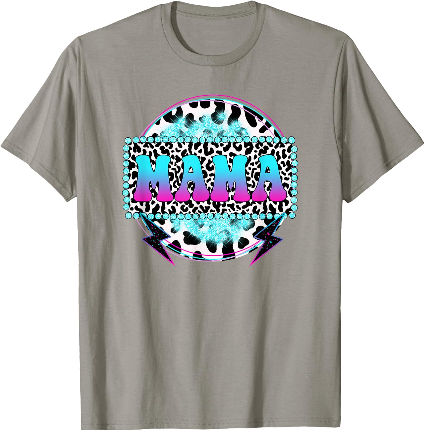 Groovy Mama Cow Print Pattern Mom Mother's Day T-Shirt - T-Shirt | Sand