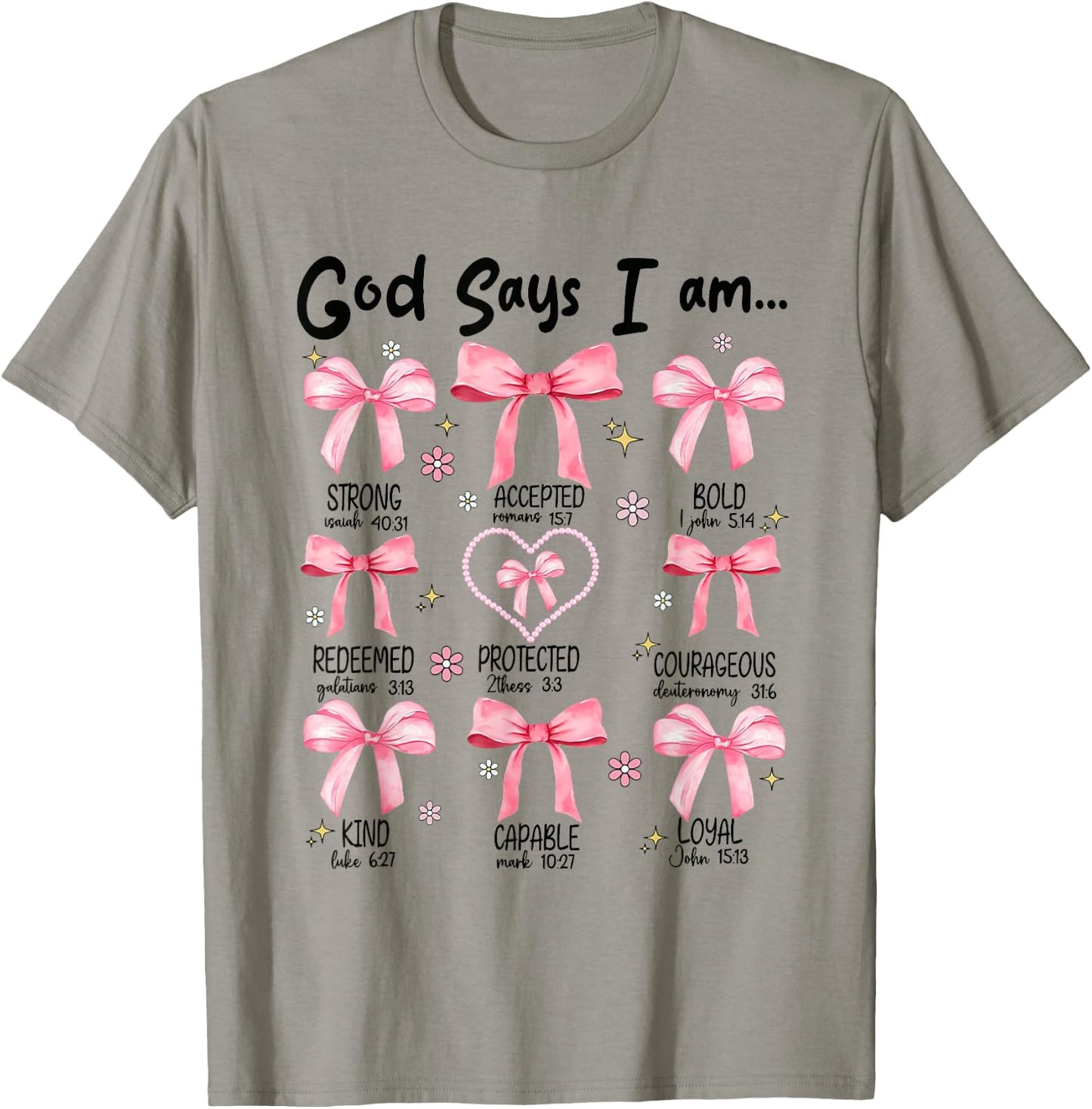 God Says I Am Pink Coquette Christian Jesus Happy Easter Day T-Shirt - T-Shirt | Sand