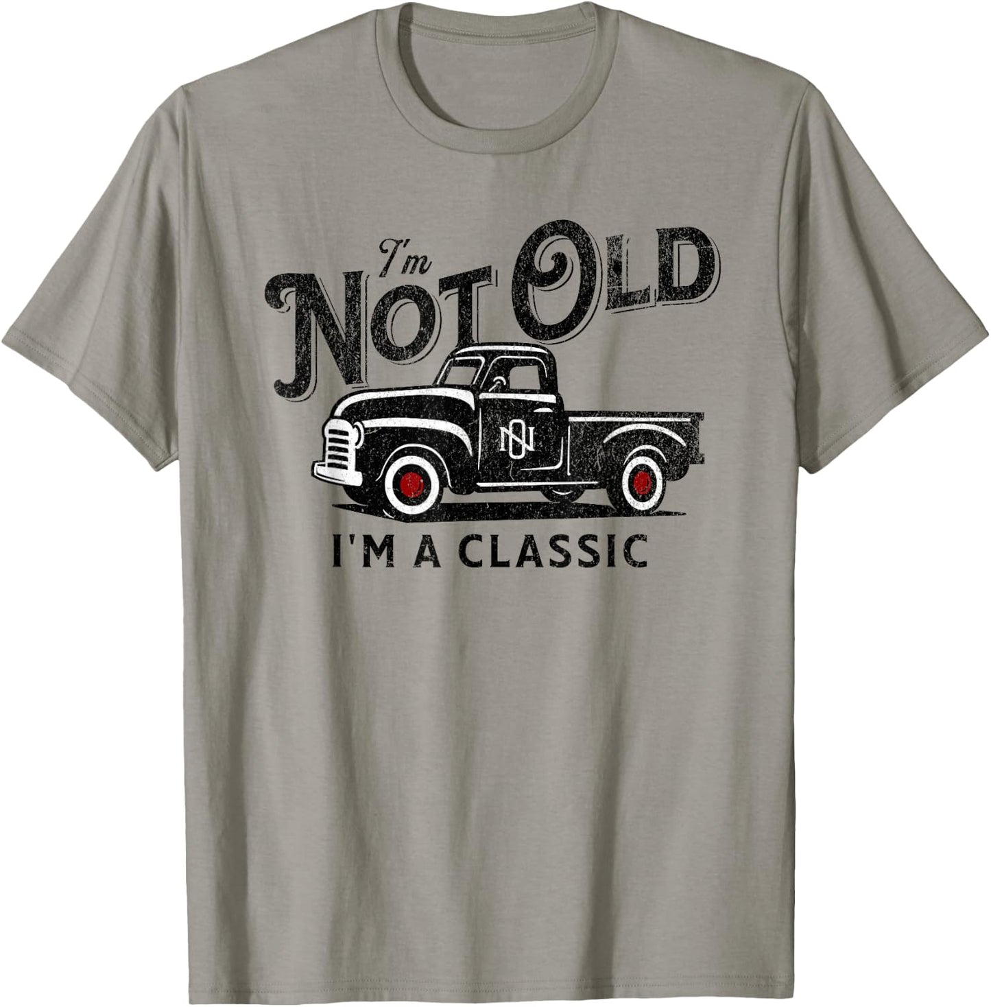 Retro Truck Old Birthday Party Classic Pick-up Funny Birthday Idea Vintage Truck Not Old Classic T-Shirt - T-Shirt | Sand