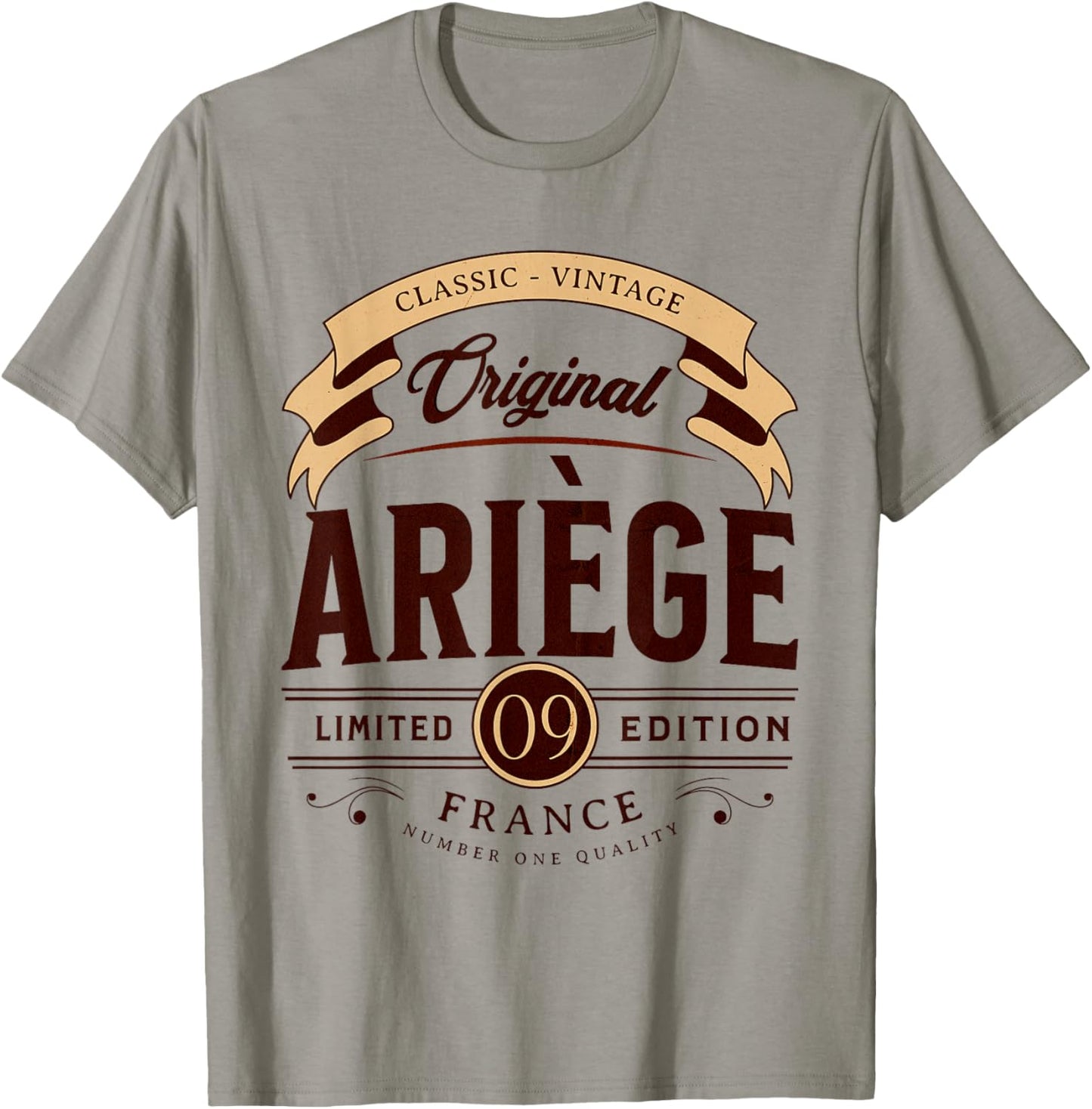Vintage Ariège Department France , grey, S T-Shirt - T-Shirt | Sand