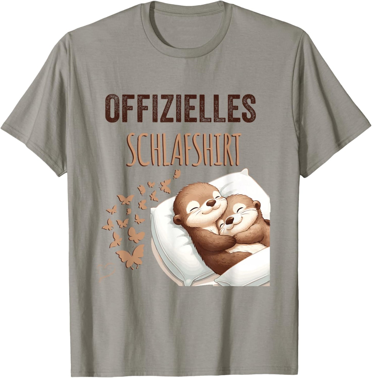 Official Sleep Shirt | Sea Otter Pyjamas Otter , White T-Shirt - T-Shirt | Sand