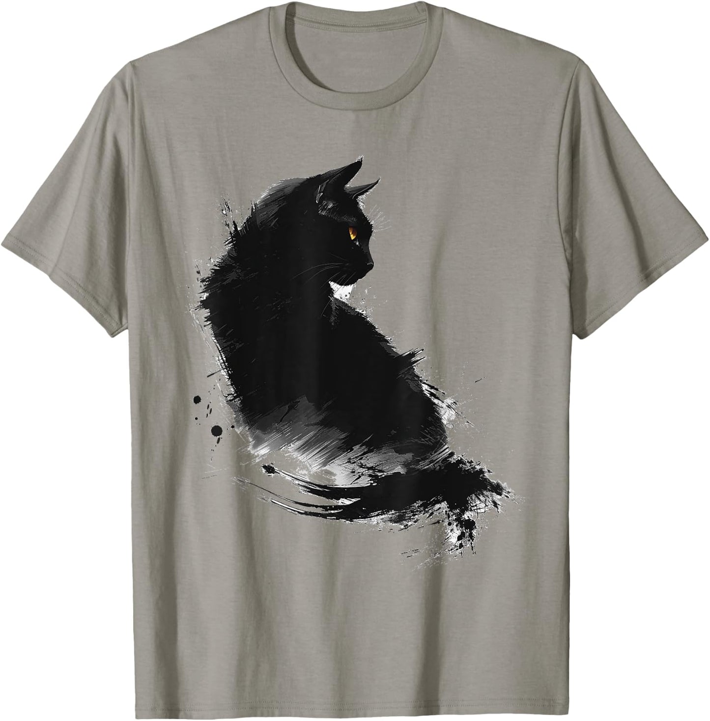 Abstract Cat Pattern Drawing Art Animal Cat , white, S T-Shirt - T-Shirt | Sand