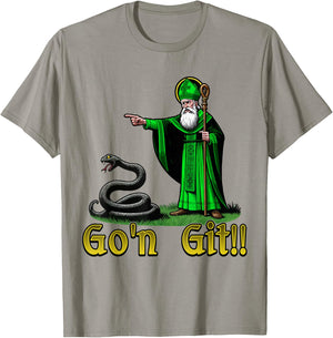 Go'n Git Funny St Patricks Day Snake T-Shirt - T-Shirt | Sand