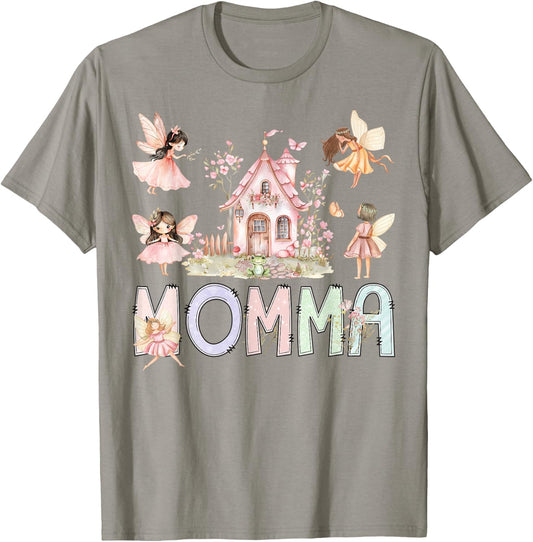 Fairy Momma Magical Fairytale Birthday Girl Family Matching T-Shirt - T-Shirt | Sand