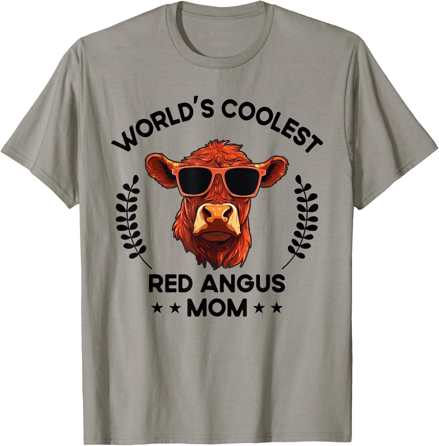 World's Coolest Cow Mom Mama - Women Farmer Red Angus T-Shirt - T-Shirt | Sand