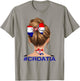 Kroatisches Mädchen – Kroatien-Flagge unordentlicher Dutt T-Shirt - T-Shirt | Sand