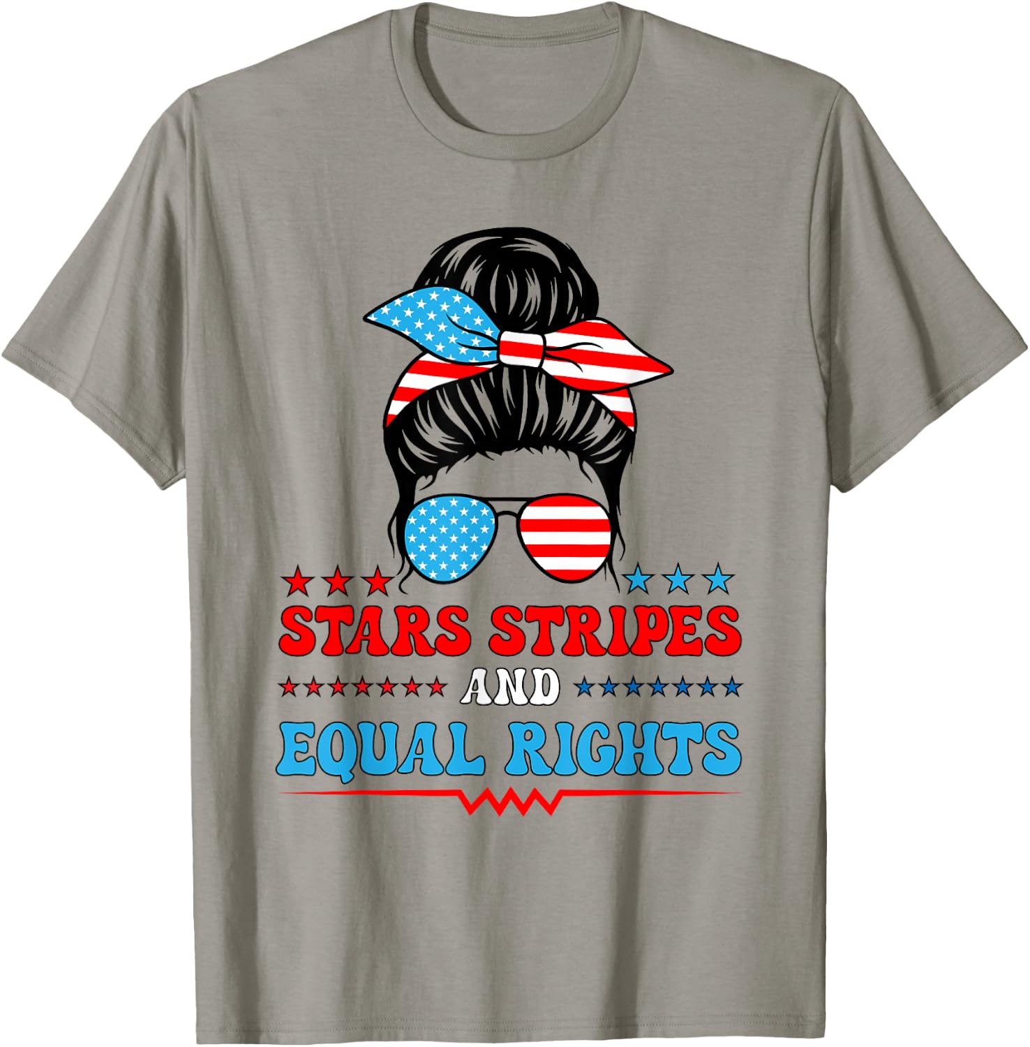 Stars Stripes and Equal Rights 4th of July T-Shirt - T-Shirt | Sand