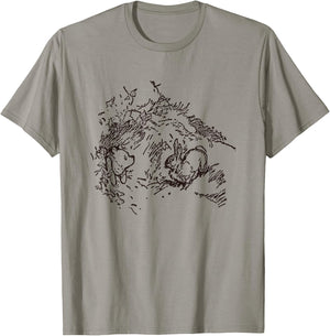 Disney Winnie the Pooh And Rabbit Outline Big Chest Logo F&B T-Shirt - T-Shirt | Sand