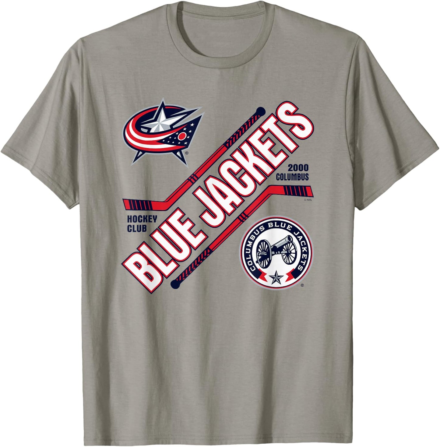 Columbus Blue Jackets Force Gray Officially Licensed T-Shirt - T-Shirt | Sand