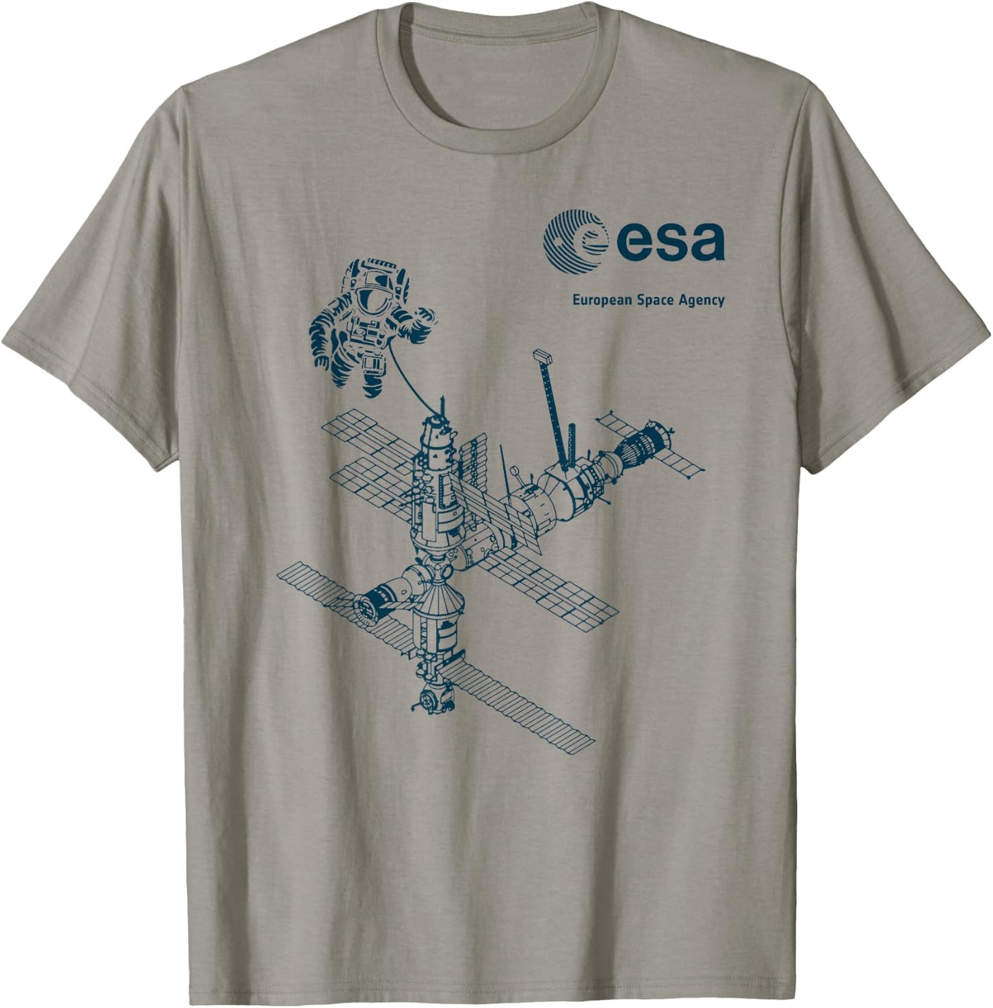 ESA ISS Internationale Raumstation Astronaut Blau ESA ISS Internationale Raumstation Astronaut T-Shirt - T-Shirt | Sand