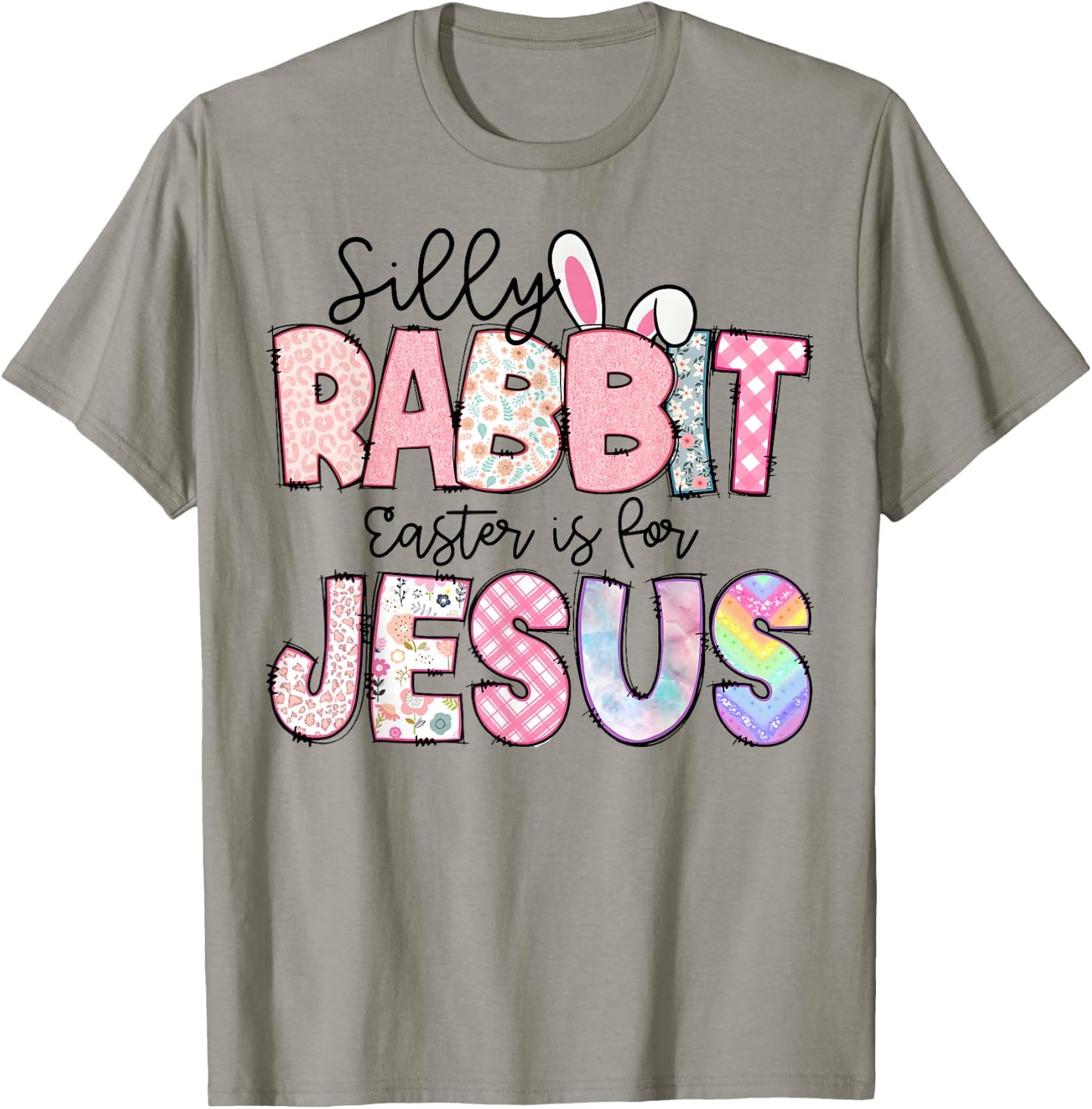 Silly Rabbit Easter Is For Jesus Kids Boys Girls Funny T-Shirt - T-Shirt | Sand
