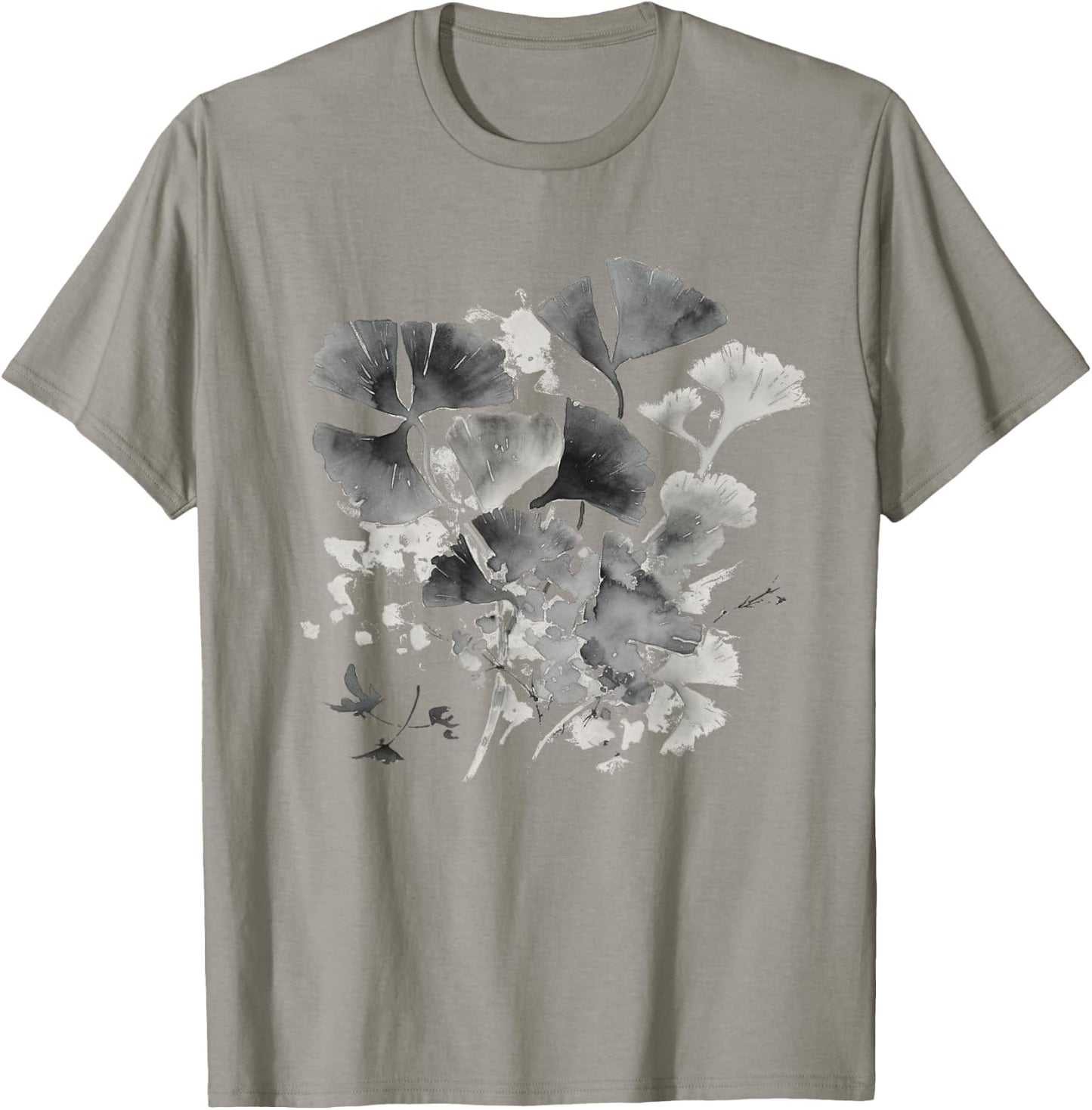 Ginkgo Blätter Ginko-Baum Sumi-e Malerei China Japan Kunst T-Shirt - T-Shirt | Sand