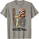 Love Sloth ECSE Para Teacher Back To School Squad T-Shirt - T-Shirt | Sand
