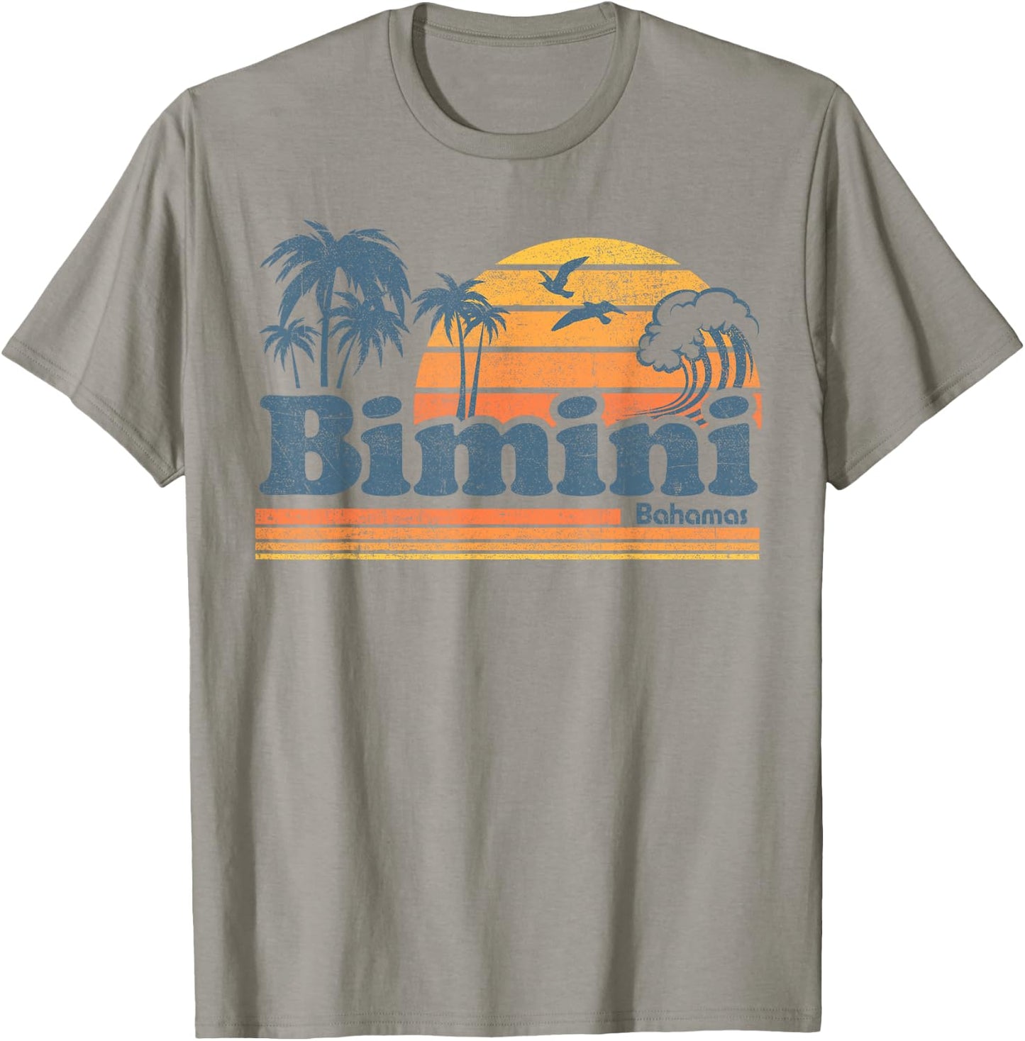 Bimini Bahamas Beach Summer Vacation Sun Vintage 70's Retro T-Shirt - T-Shirt | Sand