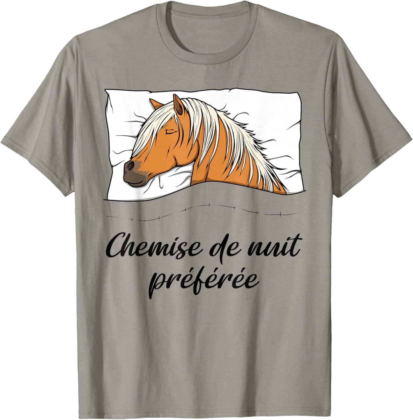 Horse Nightshirt, Horse Pyjamas Haflinger , white, S T-Shirt - T-Shirt | Sand