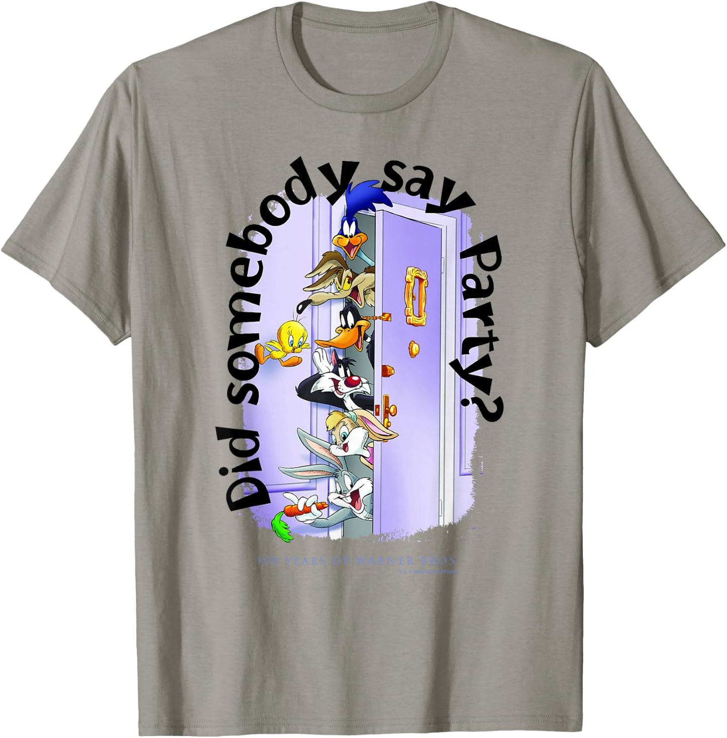 WB 100 Looney Tunes Group Shot Friends Party Iconic Portrait T-Shirt - T-Shirt | Sand