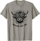 Highland Cow Messy Hair Don't Care T-Shirt - T-Shirt | Sand