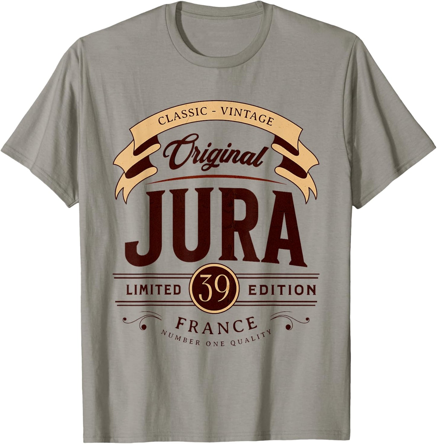 Vintage Jura Department France , grey, S T-Shirt - T-Shirt | Sand