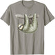 Sloth Hanging from Tree Watercolor Animal Lover T-Shirt - T-Shirt | Sand