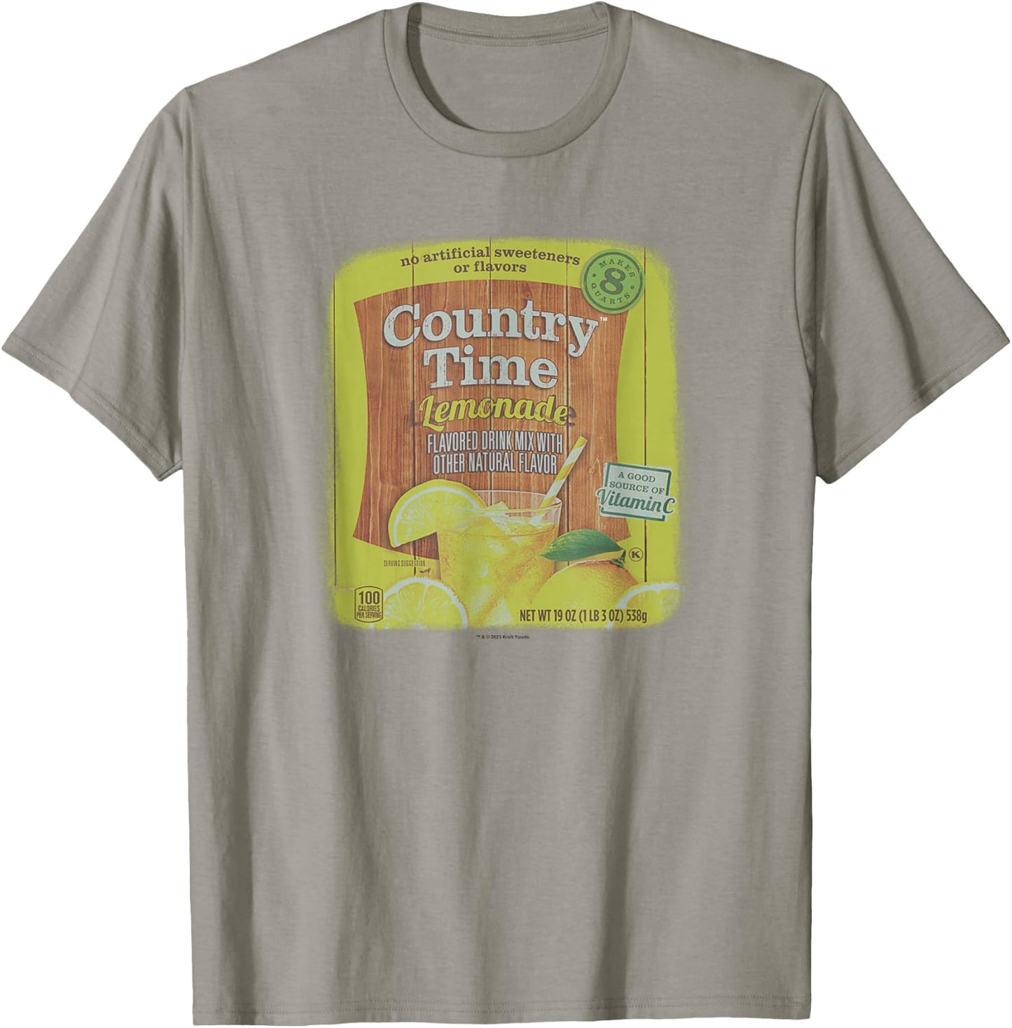 Country Time Lemonade No Artificial Sweeteners Retro Logo T-Shirt - T-Shirt | Sand