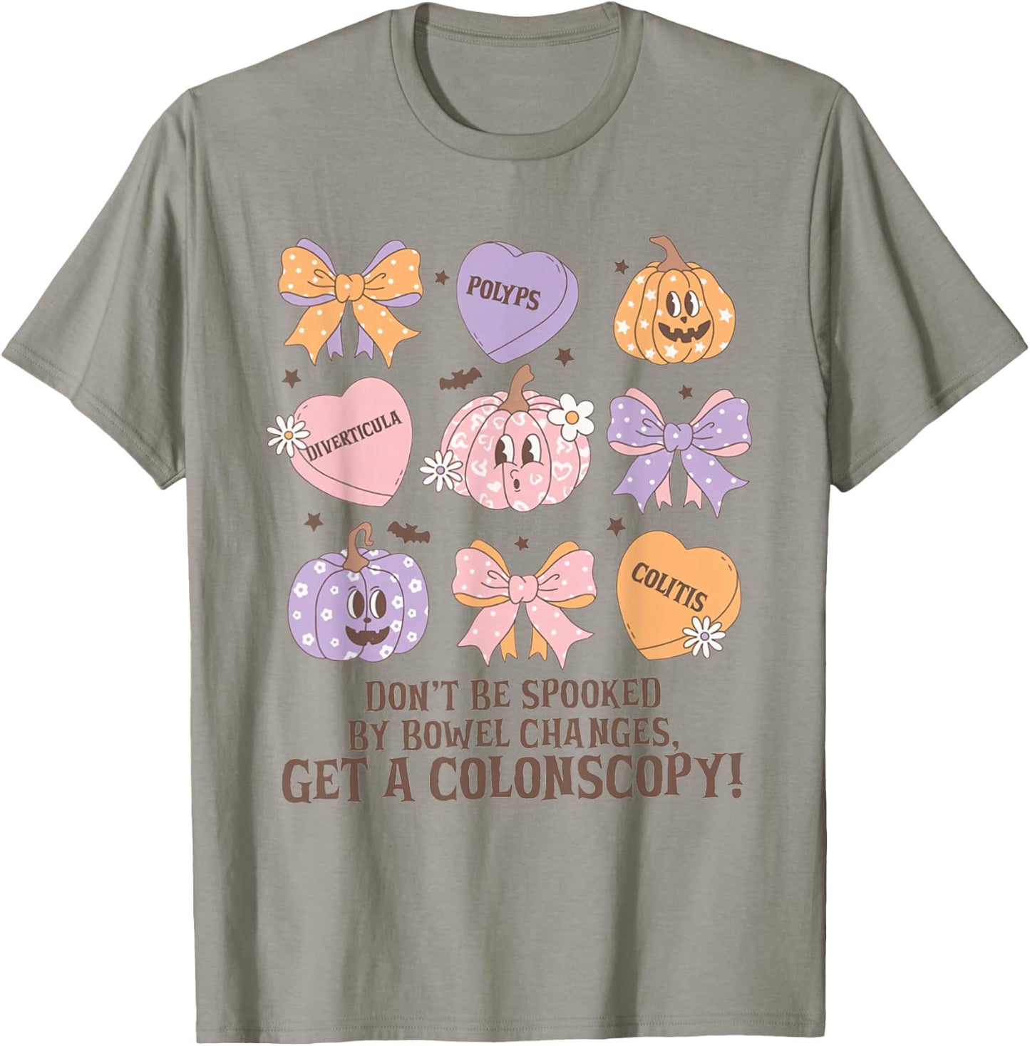 GI Nurse Halloween Get A Colonscopy Gastroenterology Pumpkin T-Shirt - T-Shirt | Sand