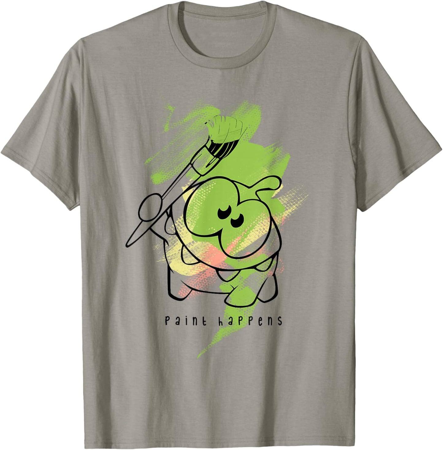 Cut the Rope: Om Nom Juxtapose Painter T-Shirt - T-Shirt | Sand