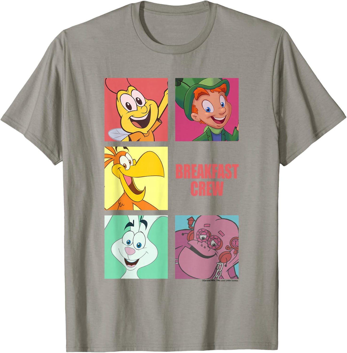 General Mills Monster Cravings Retro Mascots Group Shot T-Shirt - T-Shirt | Sand