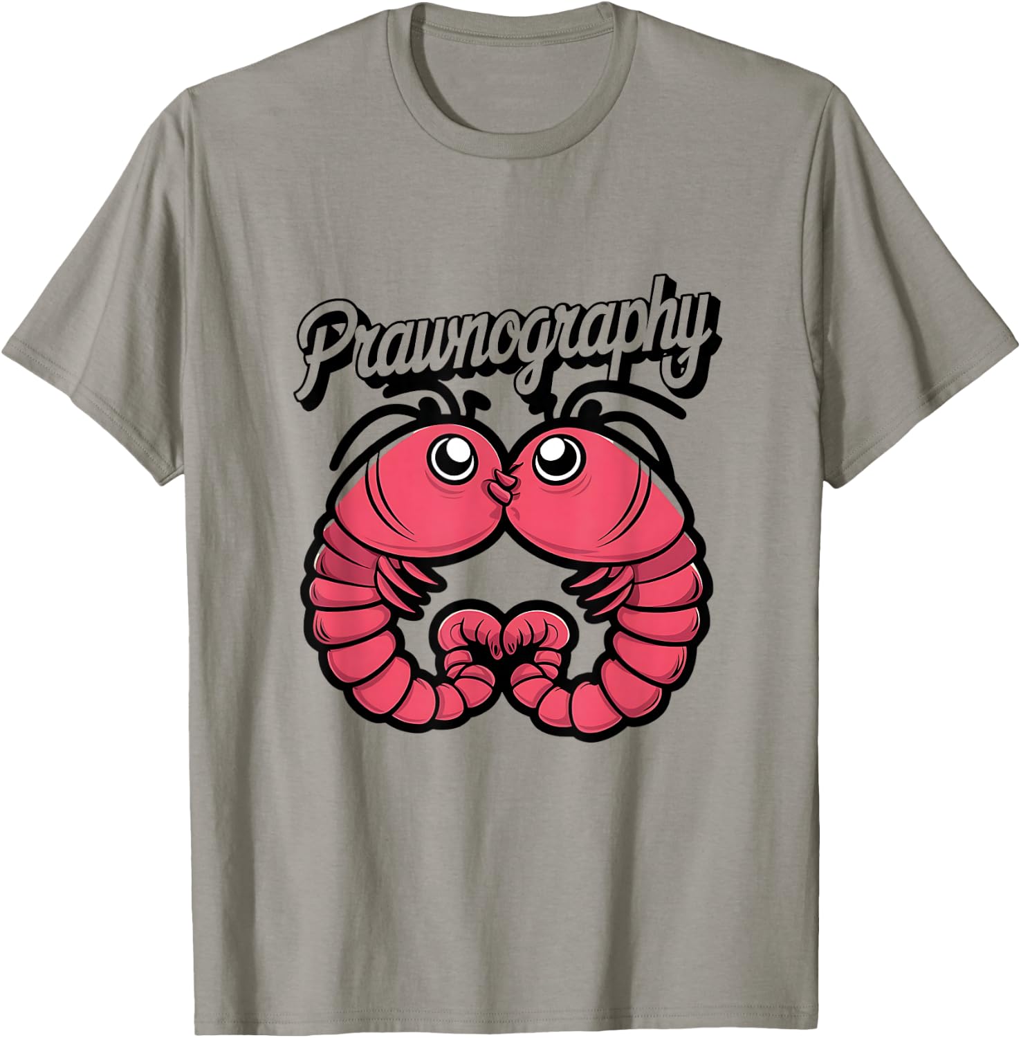 Seafood Lover Prawnography Funny Shrimp T-Shirt - T-Shirt | Sand