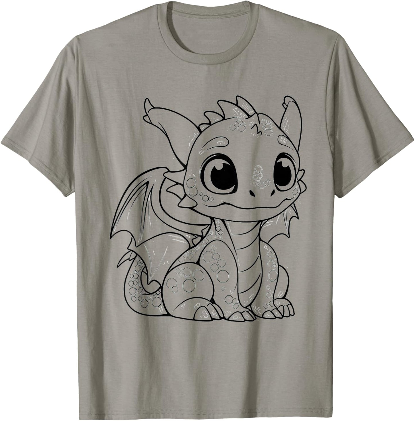 Children's Dragon Mandala to Paint & Colour, White T-Shirt - T-Shirt | Sand