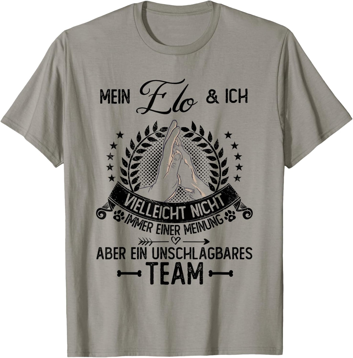 Elo Geschenke & Gassi Outfit | nicht immer einer Meinung | Hund & Hunde , Weiß, S, , Kurzarm, Klassisch, Polyester 100%, Cartoon, Weihnachten, Geburtstag, Hunde, Komfort T-Shirt - T-Shirt | Sand