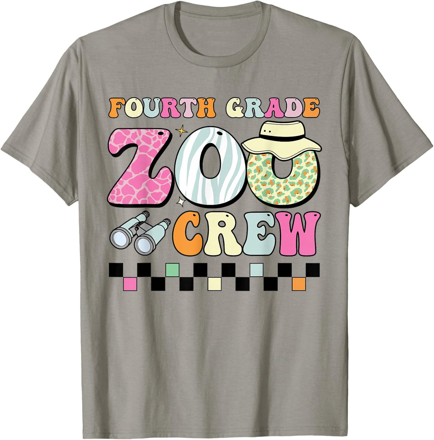 Field Zoo Trip Shirt For Teacher, Fourth Grade Crew T-Shirt - T-Shirt | Sand