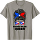 Puerto Rican Queen Boricua Puerto Rico PR Flag T-Shirt - T-Shirt | Sand