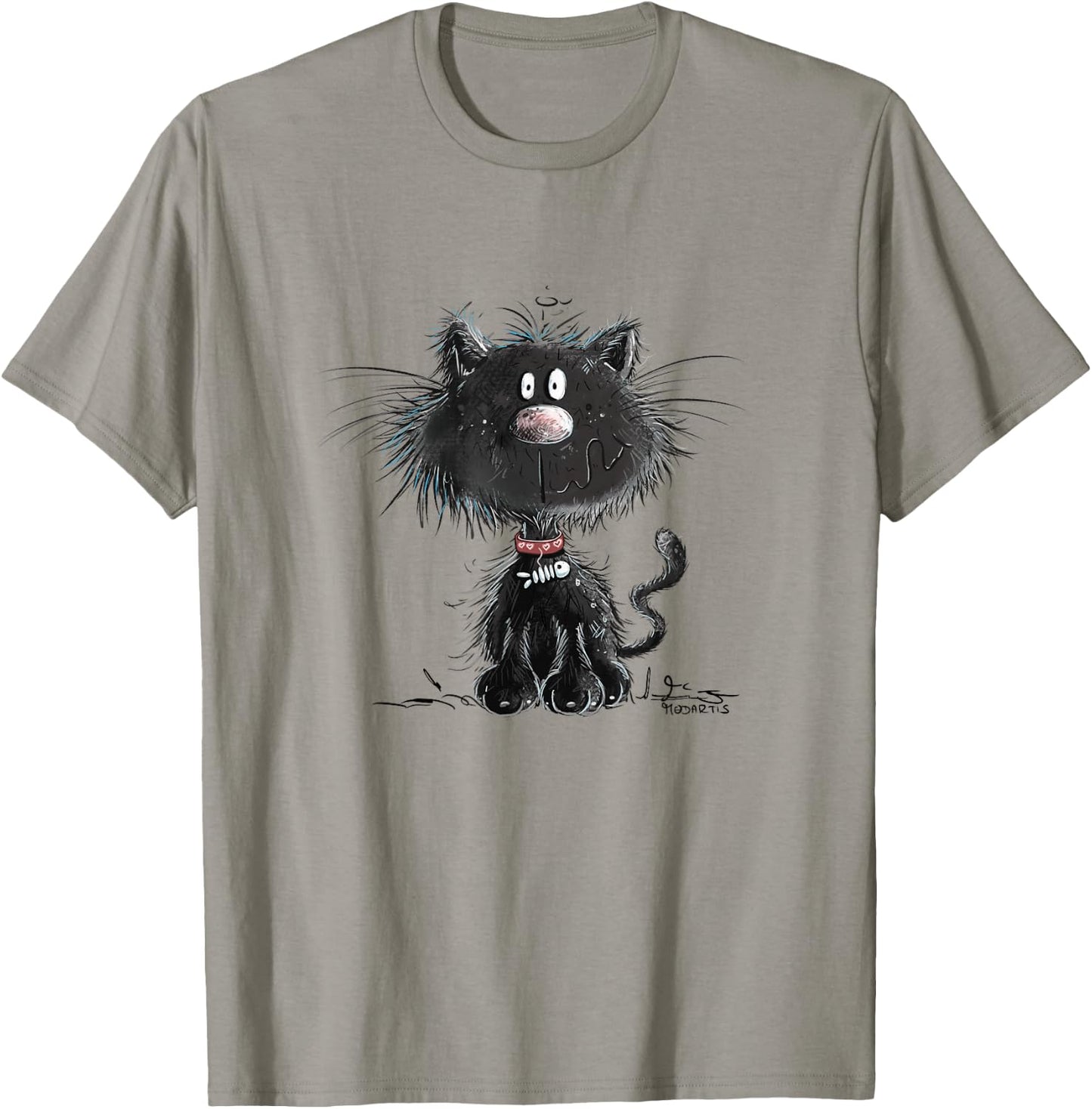 Kleine Schwarze Katze Für Katzen Liebhaber I Katzen T-Shirt - T-Shirt | Sand