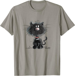 Kleine Schwarze Katze Für Katzen Liebhaber I Katzen T-Shirt - T-Shirt | Sand
