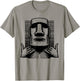 Funny Easter Island Rapa Nui Moai Statue Surfer Shaka Sign T-Shirt - T-Shirt | Sand