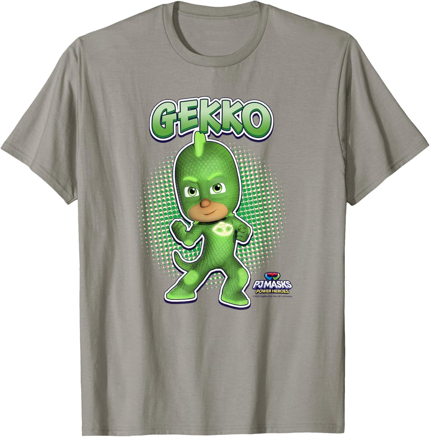 PJ Masks Gekko Comic Style Pose Panel Logo T-Shirt - T-Shirt | Sand
