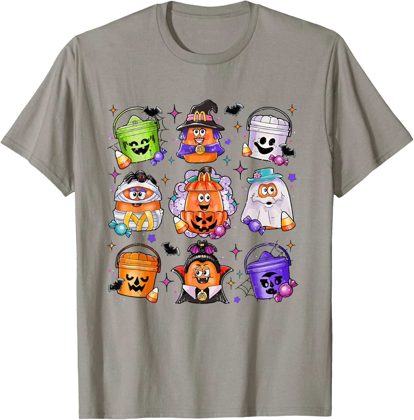 Vintage Funny Halloween Pumpkin Spooky Nuggets Chicken Cute T-Shirt - T-Shirt | Sand