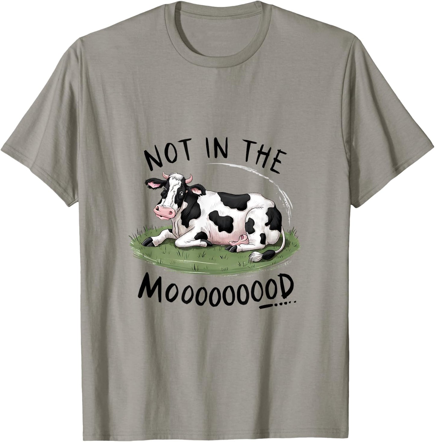 Not In The Mood Funny Cow T-Shirt - T-Shirt | Sand