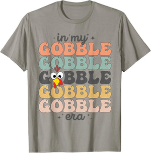 In My Gobble Era Thanksgiving Turkey T-Shirt - T-Shirt | Sand