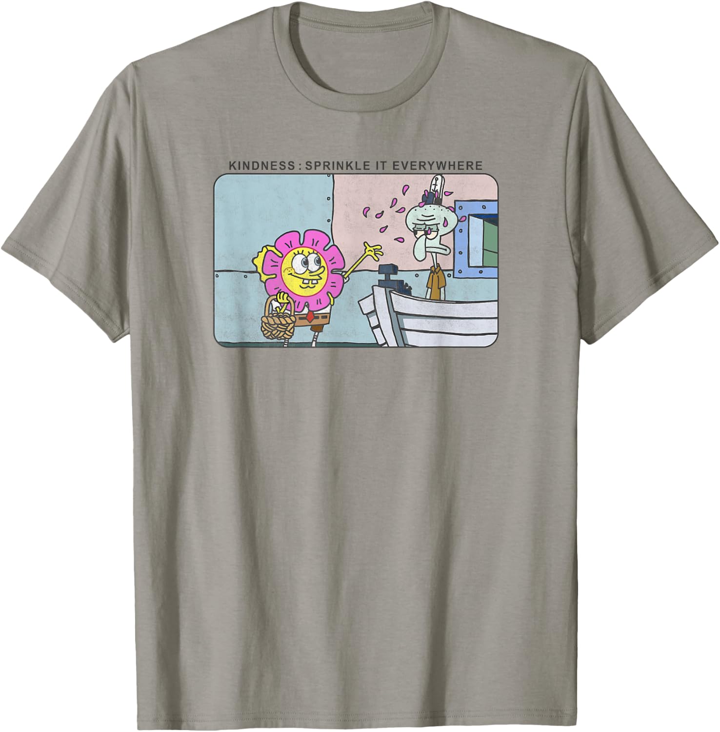 Spongebob Squarepants and Squidward Kindness Meme T-Shirt - T-Shirt | Sand