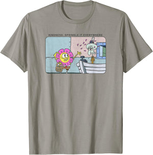 Spongebob Squarepants and Squidward Kindness Meme T-Shirt - T-Shirt | Sand